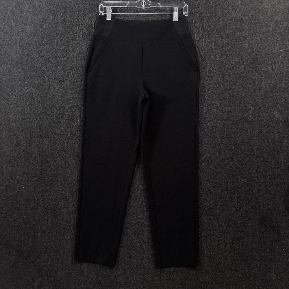 Athleta Endless High Rise Pants Womens 2 Black Ankle Tapered Leg Stretch Pockets